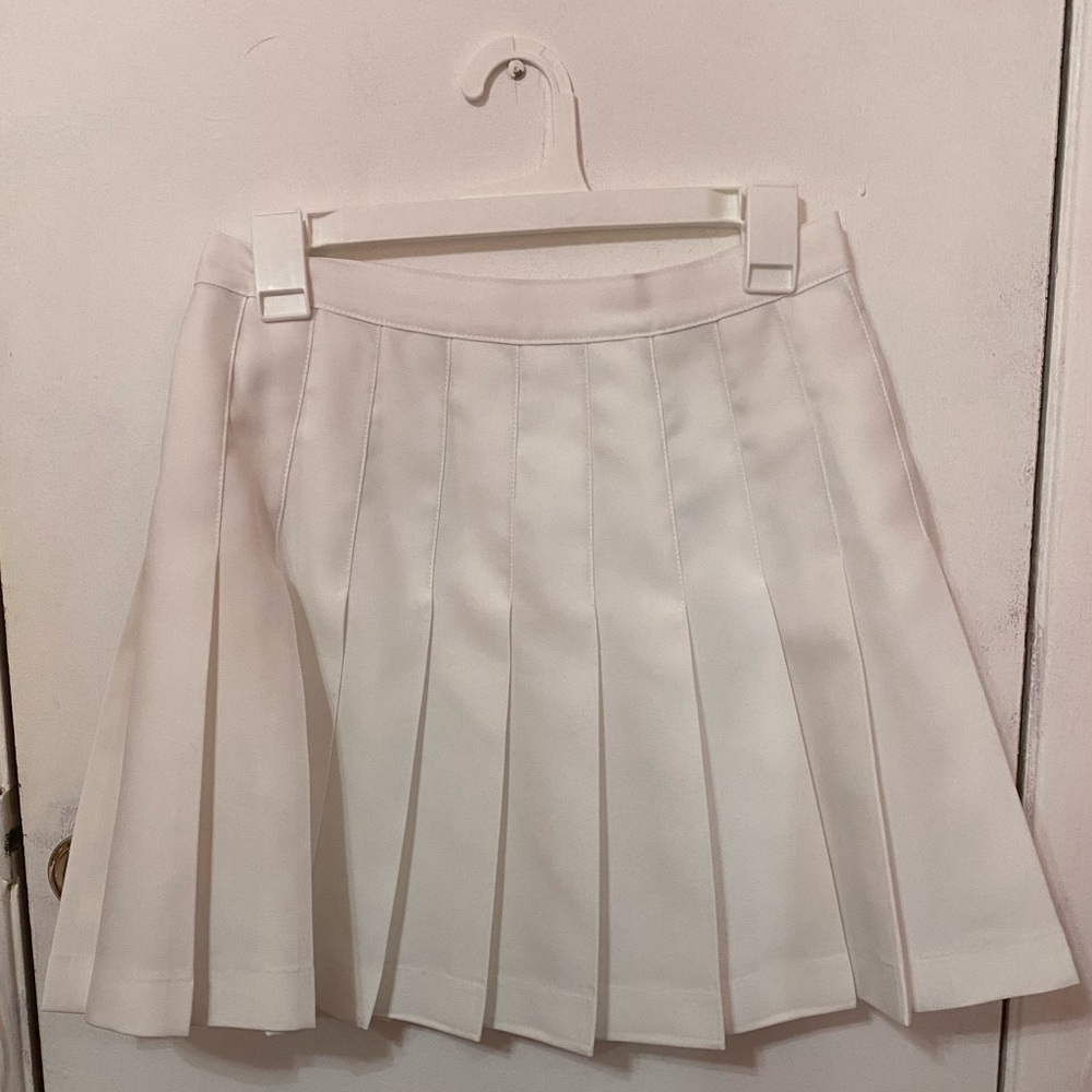 Vintage White Reebok pleated Tumblr tennis skirt Coquette Kawaii shoujo